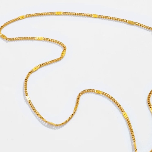 Gold plated slim chain necklace - Picture 5 of 5